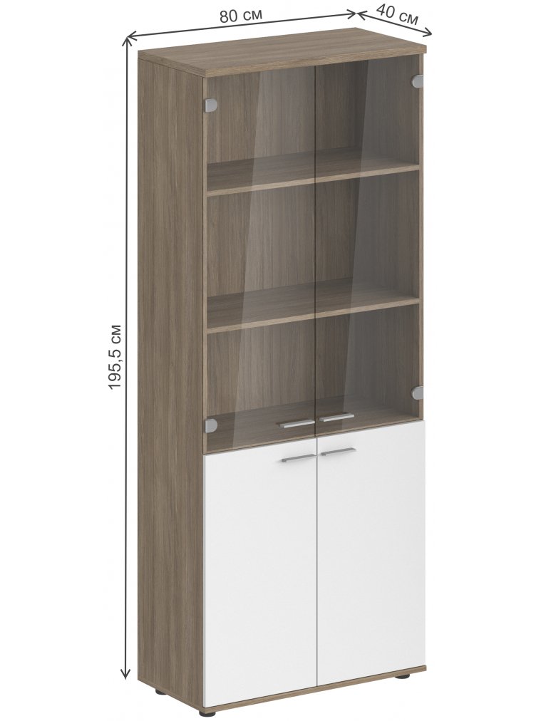 Витрина SG.801 белый / дуб темный