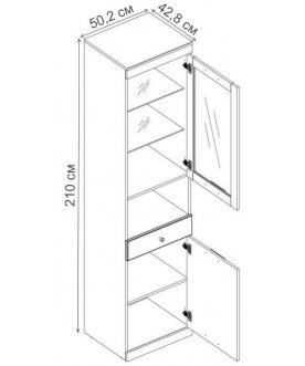 Витрина Джаггер 1V1D1SN