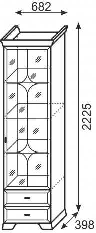 Витрина Венеция 9 бодега светлая