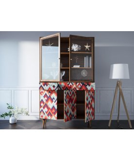 Книжный шкаф Воаб орех / принт 2