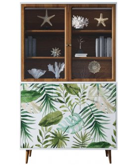 Книжный шкаф Воаб орех / принт 4