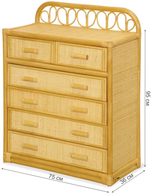 Комод Calamus Rotan 08/06 мед