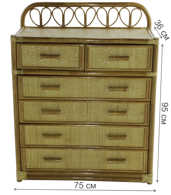Комод Calamus Rotan 08/06 олива
