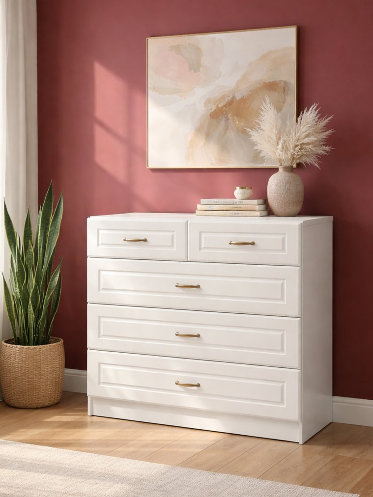 Комод Ливерпуль 10.103.01 белый / ясень ваниль