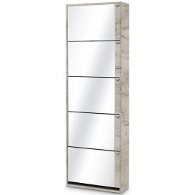 Обувница Комфорт 5S (зеркальная) дуб крафт