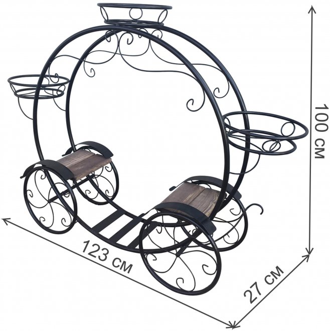 Подставка для цветов Карета