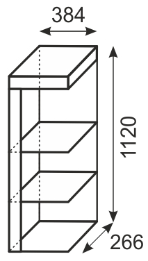 Полка навесная Люмен 07 дуб сакраменто / белый снег
