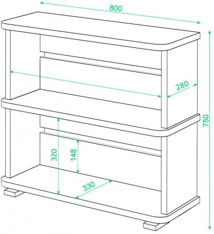 Cтеллаж Эланта-25/2 К карамель