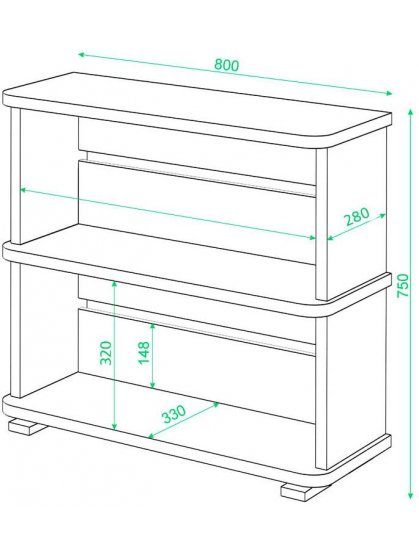 Cтеллаж СБ-25/2 К карамель