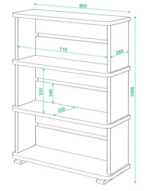 Cтеллаж СБ-25/3 БЕ белый