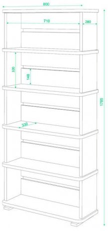 Cтеллаж Эланта-25/5 БЕ белый