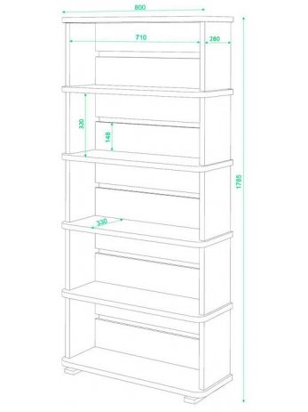 Cтеллаж СБ-25/5 БЕ белый