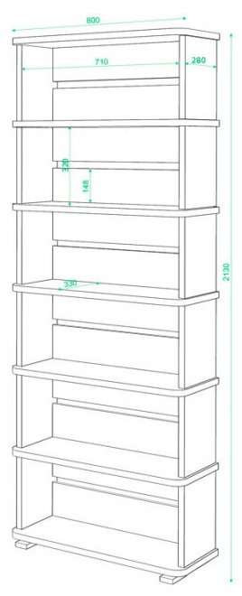 Cтеллаж Эланта-25/6 БЕ белый