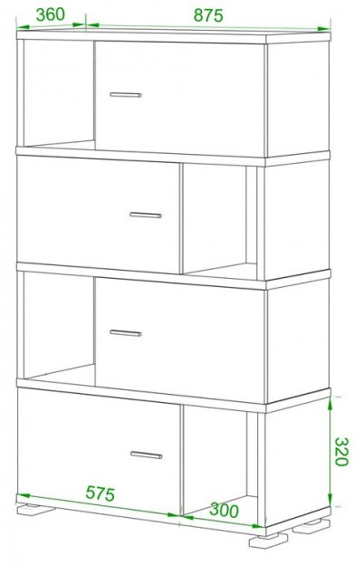 Cтеллаж Эланта-50М/4 БЕ белый