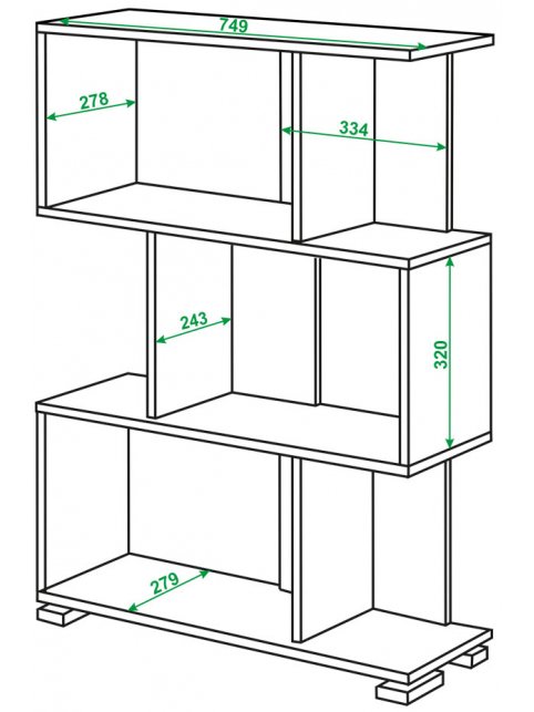 Cтеллаж СЛ-5-3 К карамель