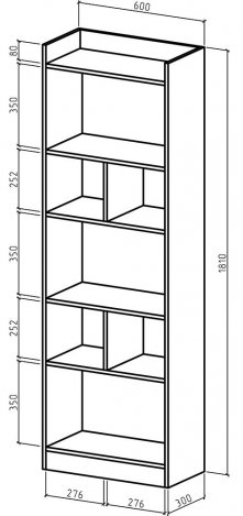 Стеллаж Атлант-6 дуб молочный