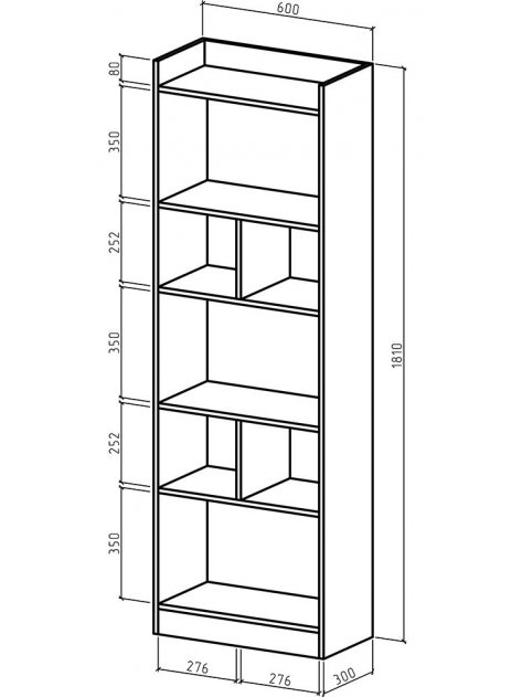 Стеллаж Атлант-6 дуб молочный