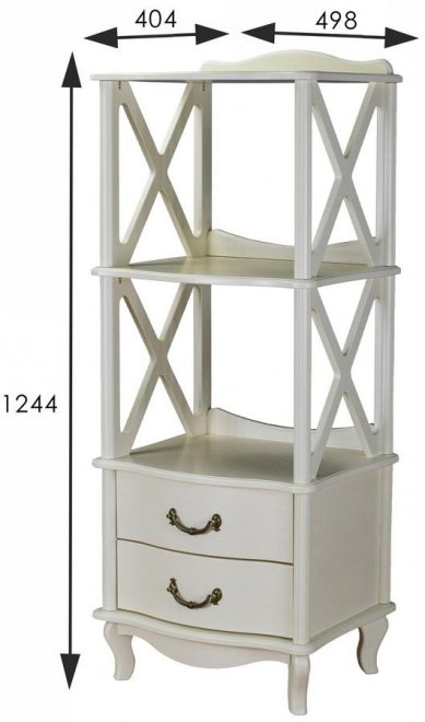 Стеллаж Джульетта 2 дуб шампань