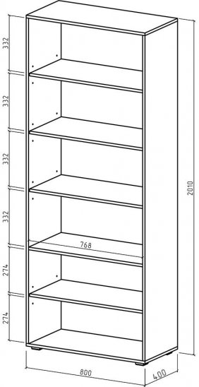 Стеллаж Марс-3 белый