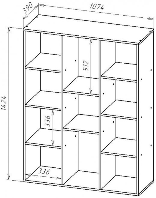 Стеллаж СТ143 венге