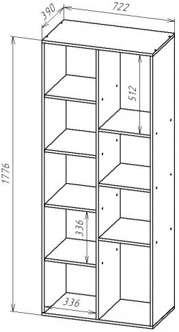 Стеллаж СТ172 венге