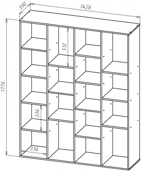 Стеллаж СТ174 венге