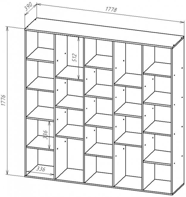 Стеллаж СТ175 венге