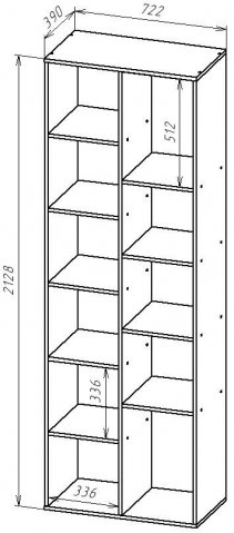 Стеллаж СТ212 венге