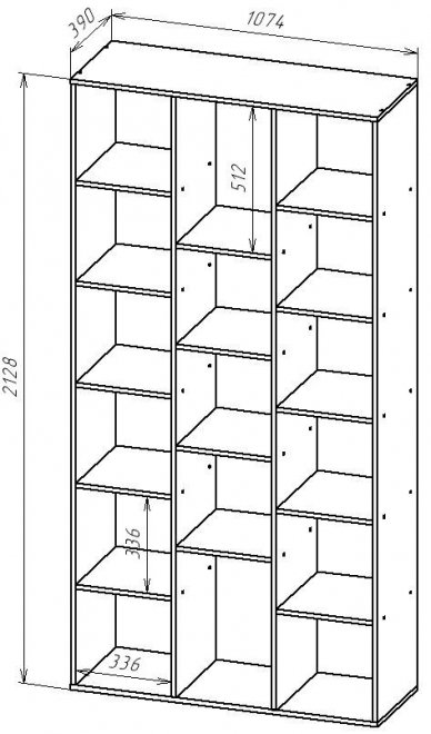 Стеллаж СТ213 венге