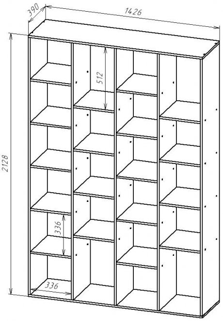 Стеллаж СТ214 венге