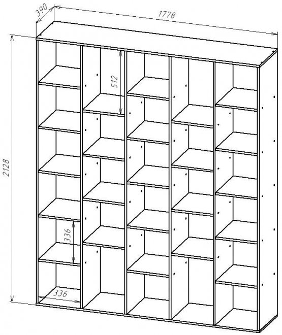 Стеллаж СТ215 венге