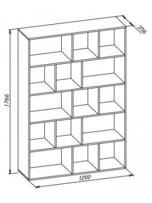 Стеллаж СТ-15 дуб юкон