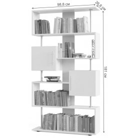 Стеллаж СТ-2 с дверями венге / беленый дуб