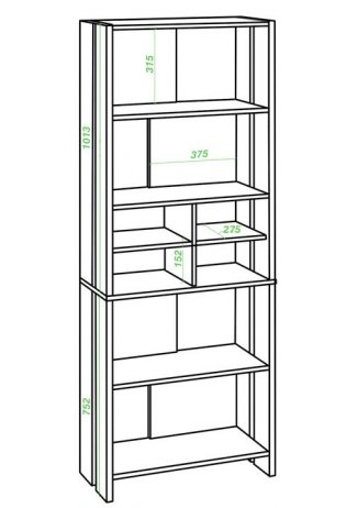 Стеллаж СТЛ-ОВХ БЕ белый