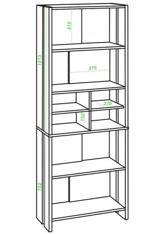Стеллаж СТЛ-ОВХ КВ карамель / венге
