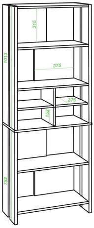 Стеллаж СТЛ-ОВХ Н нельсон