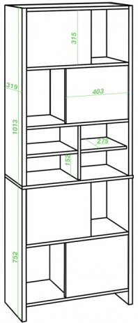 Стеллаж Лоревро-ЗВХ К карамель