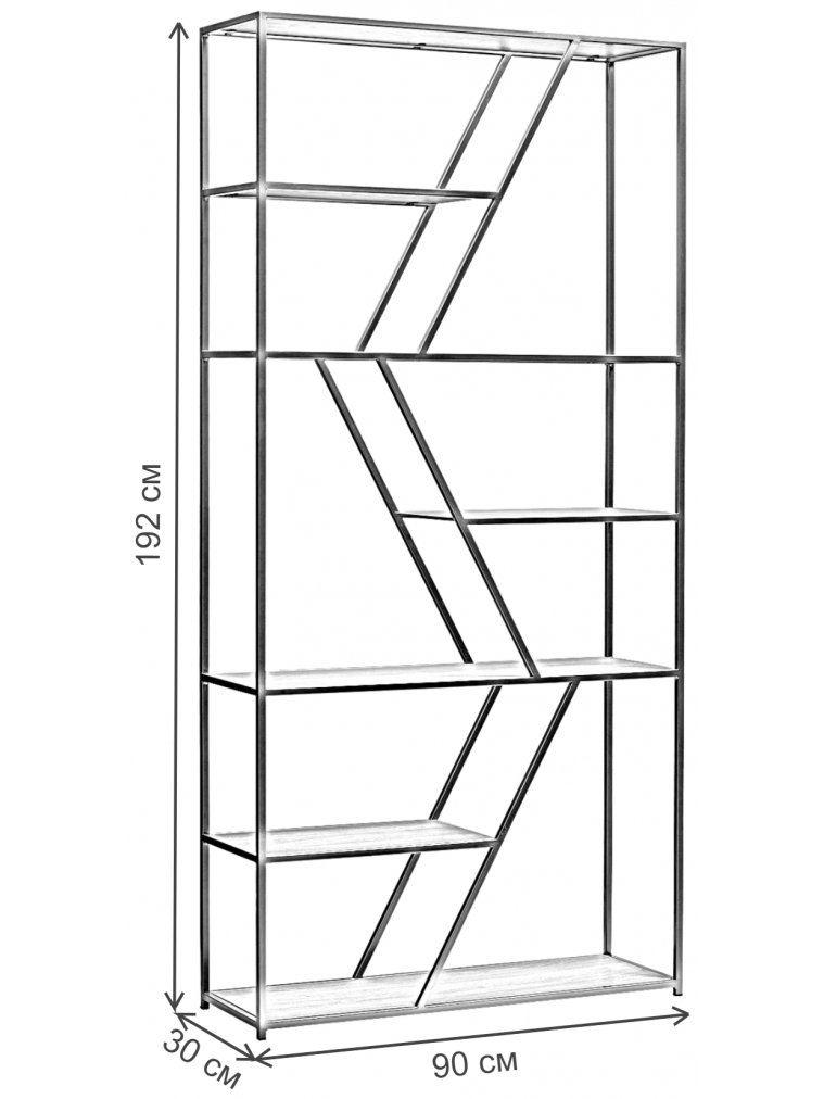 Стеллаж Annet черный / робиния