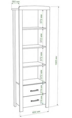 Стеллаж ВТД ШК шамони / карамель