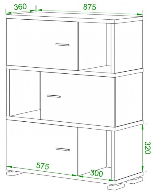 Тумба Эланта-50М/3 БЕ белый