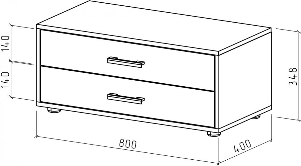 Тумба Остин-2 дуб апрель темный