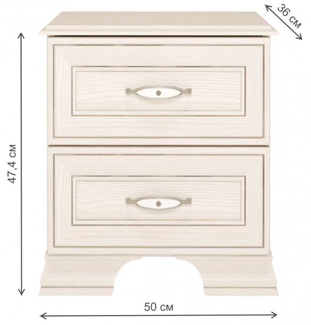 Тумба прикроватная Венеция 4 бодега светлая