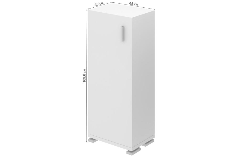 Тумба ПУ-10-2 БЕН белая / нельсон