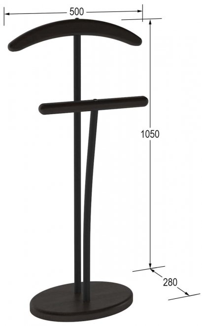 Напольная вешалка Калифорния венге / черный