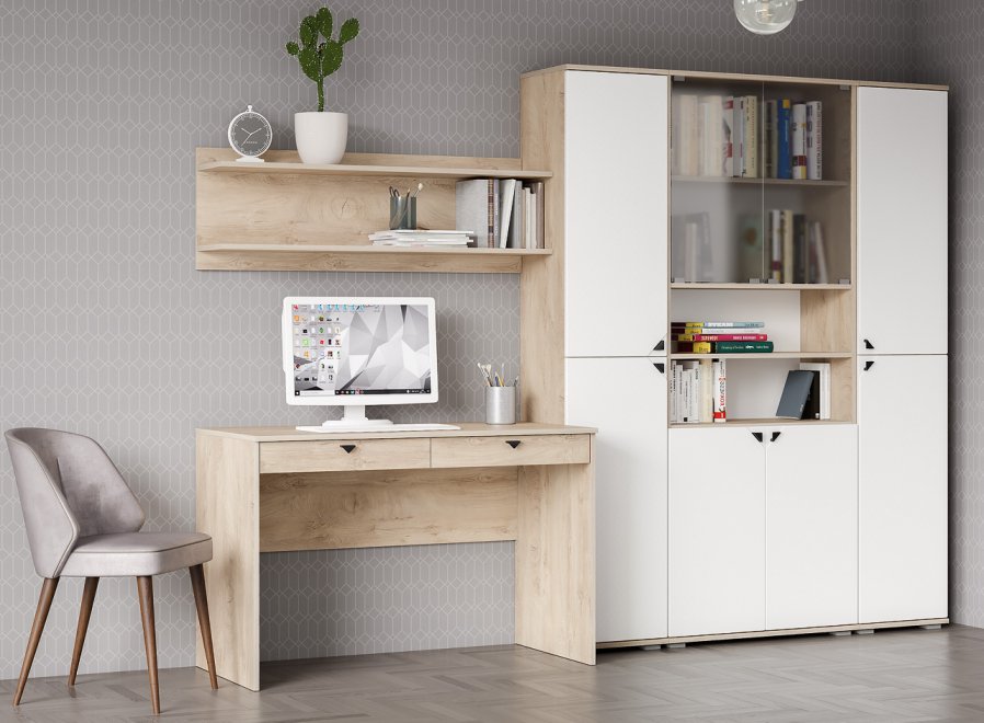 Кабинет Бостон дуб эндгрейн элегантный комплектация 4