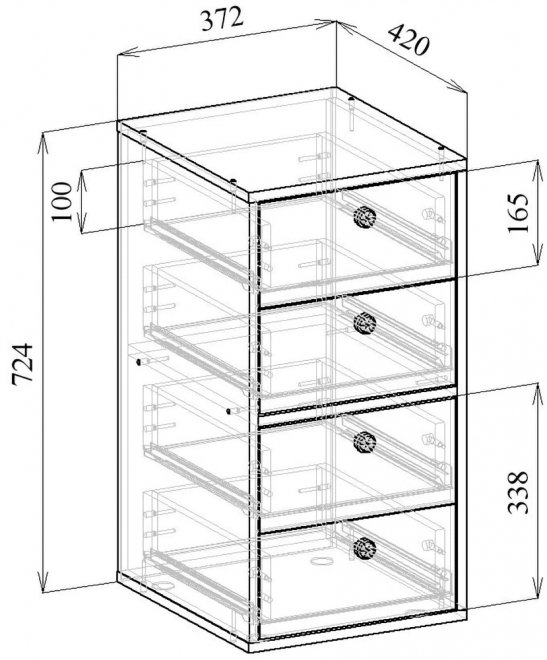 Тумба Прайм-21-1 ТМБН-Прайм-21-1-БТ белый