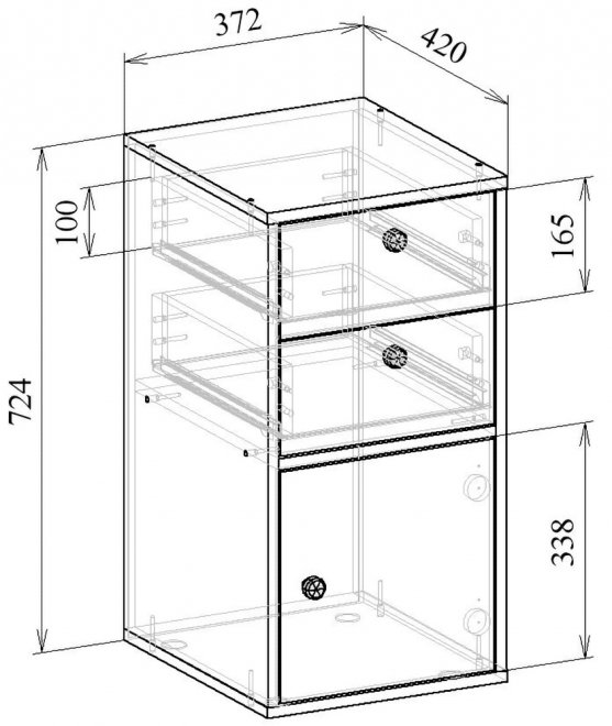 Тумба Прайм-21-4 ТМБН-Прайм-21-4-ДС дуб сонома