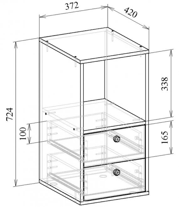 Тумба Прайм-21-6 ТМБН-Прайм-21-6-БТ белый