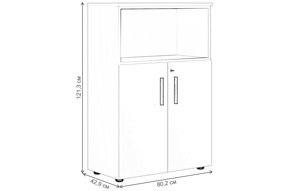 Тумба Forta FMC 80.3Z черный графит