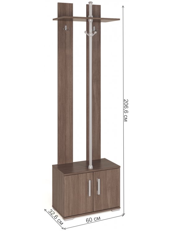Готовая прихожая Вента-2 ясень темный